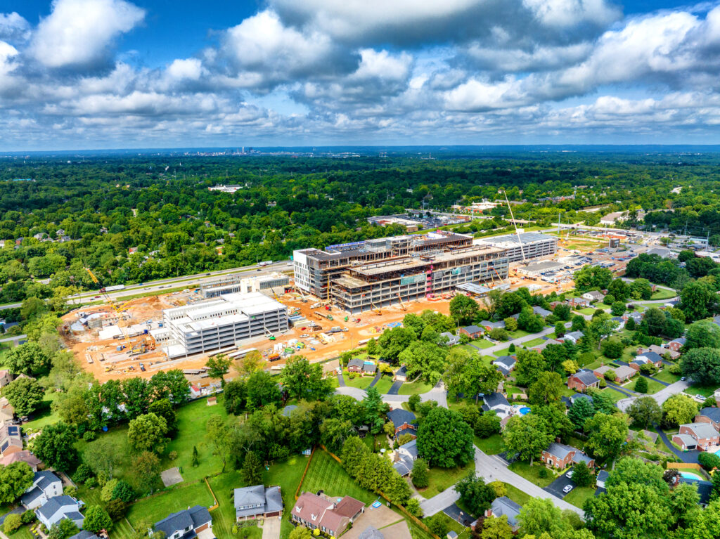 aerial photography construction progress