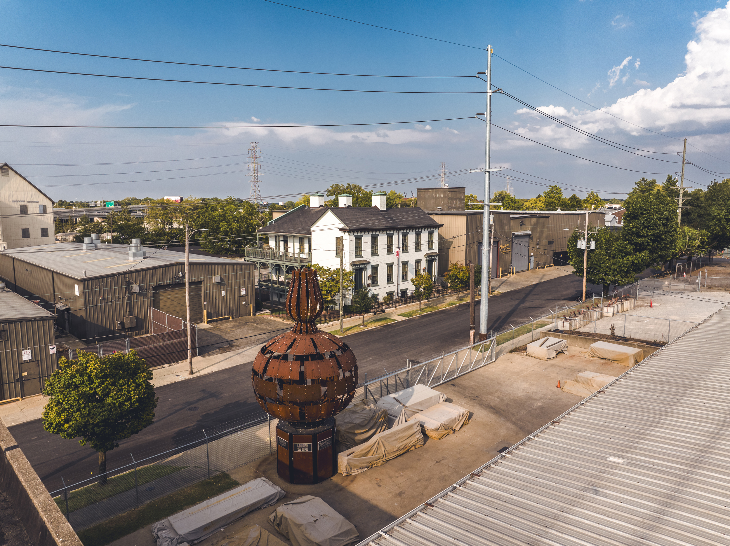 Aerial photograph of Vendome Copper and Brass Works in Louisville