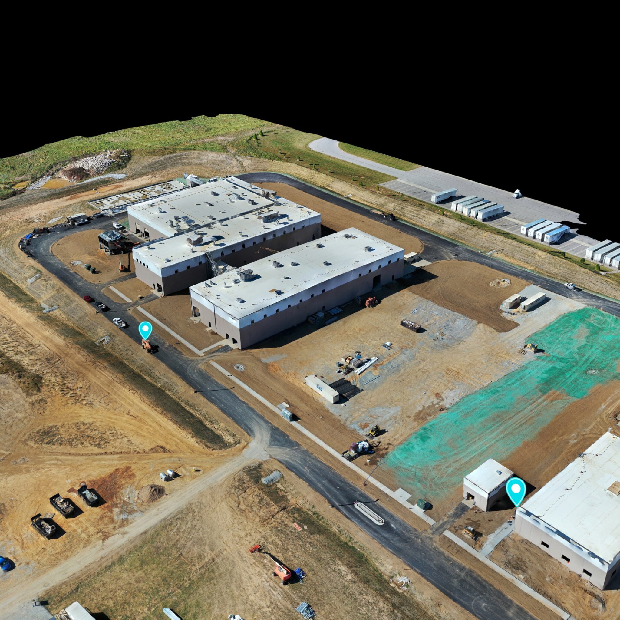 3D photogrammetry model generated from drone mapping flights