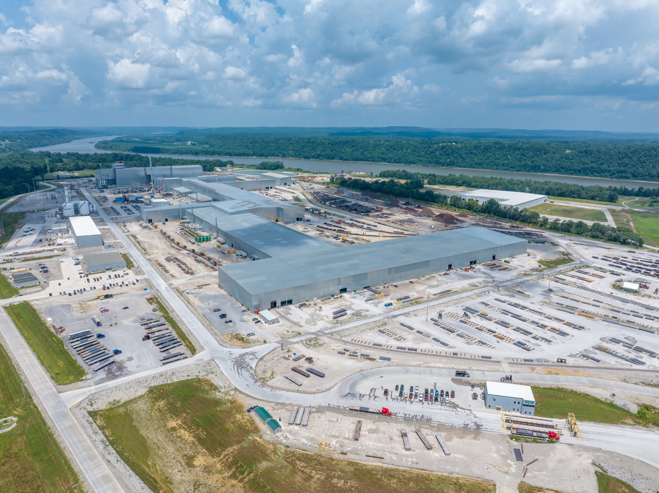 Aerial photograph of a commercial industrial facility in Kentucky
