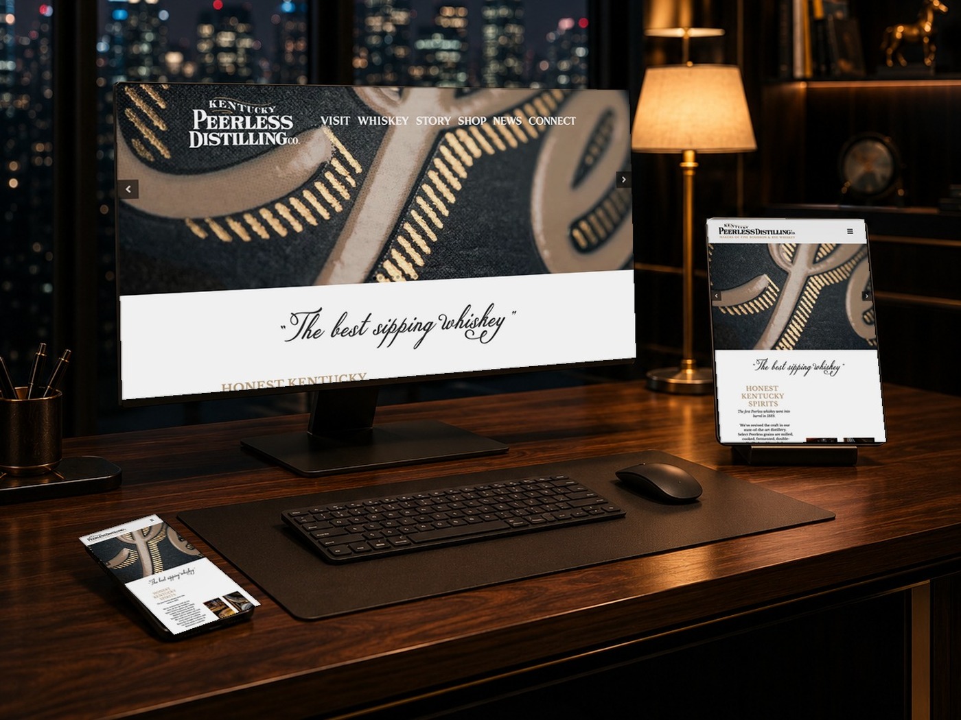 Custom website development workspace