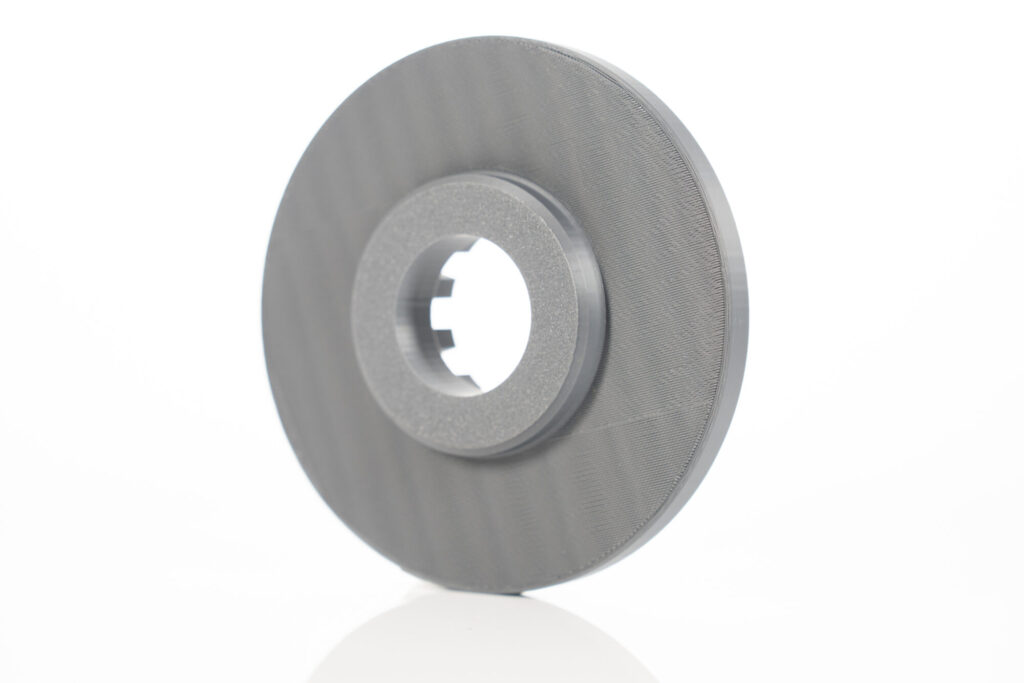 Industrial 3D printed pulley prototype, project view 1