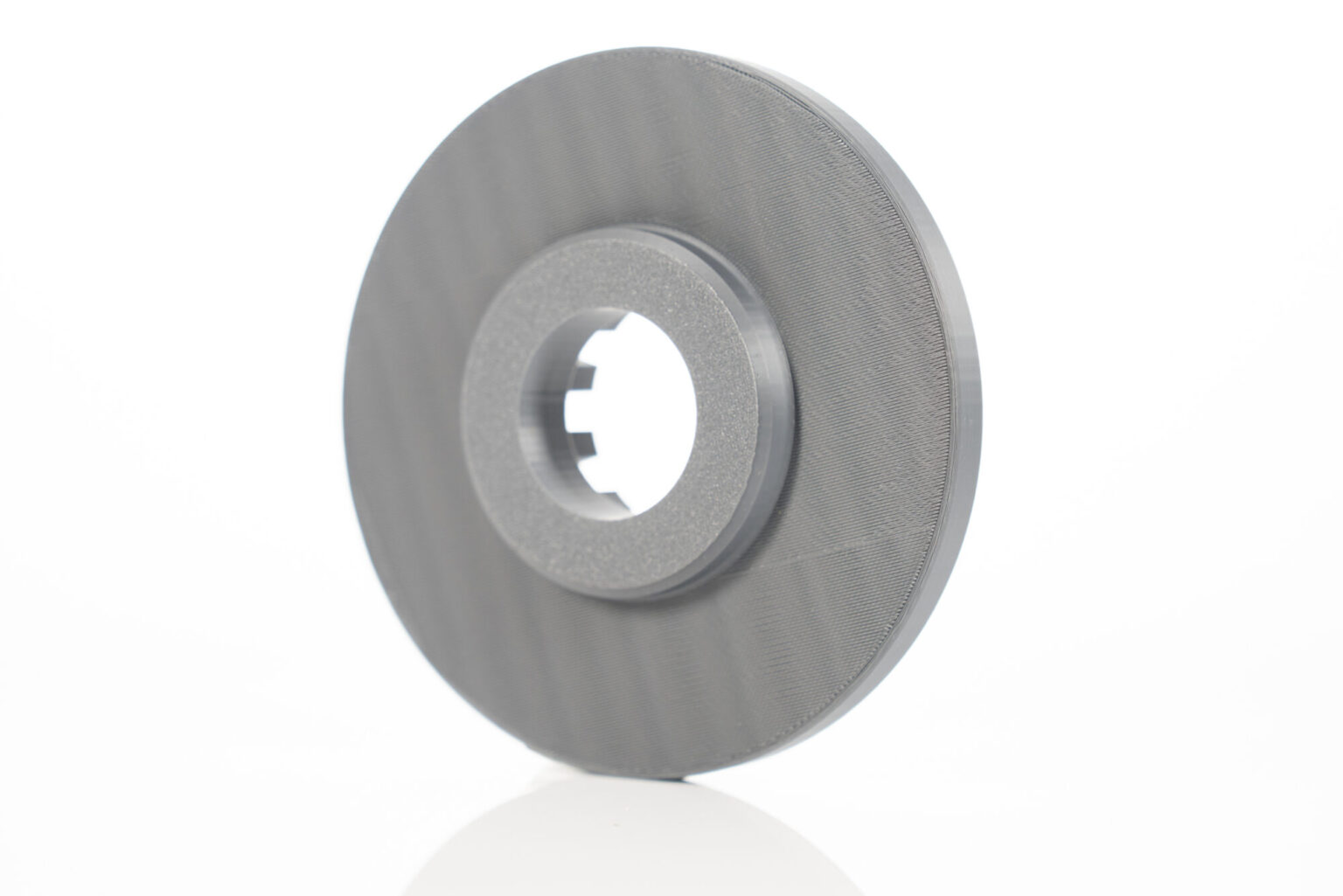 Industrial 3D printed pulley prototype, project view 1