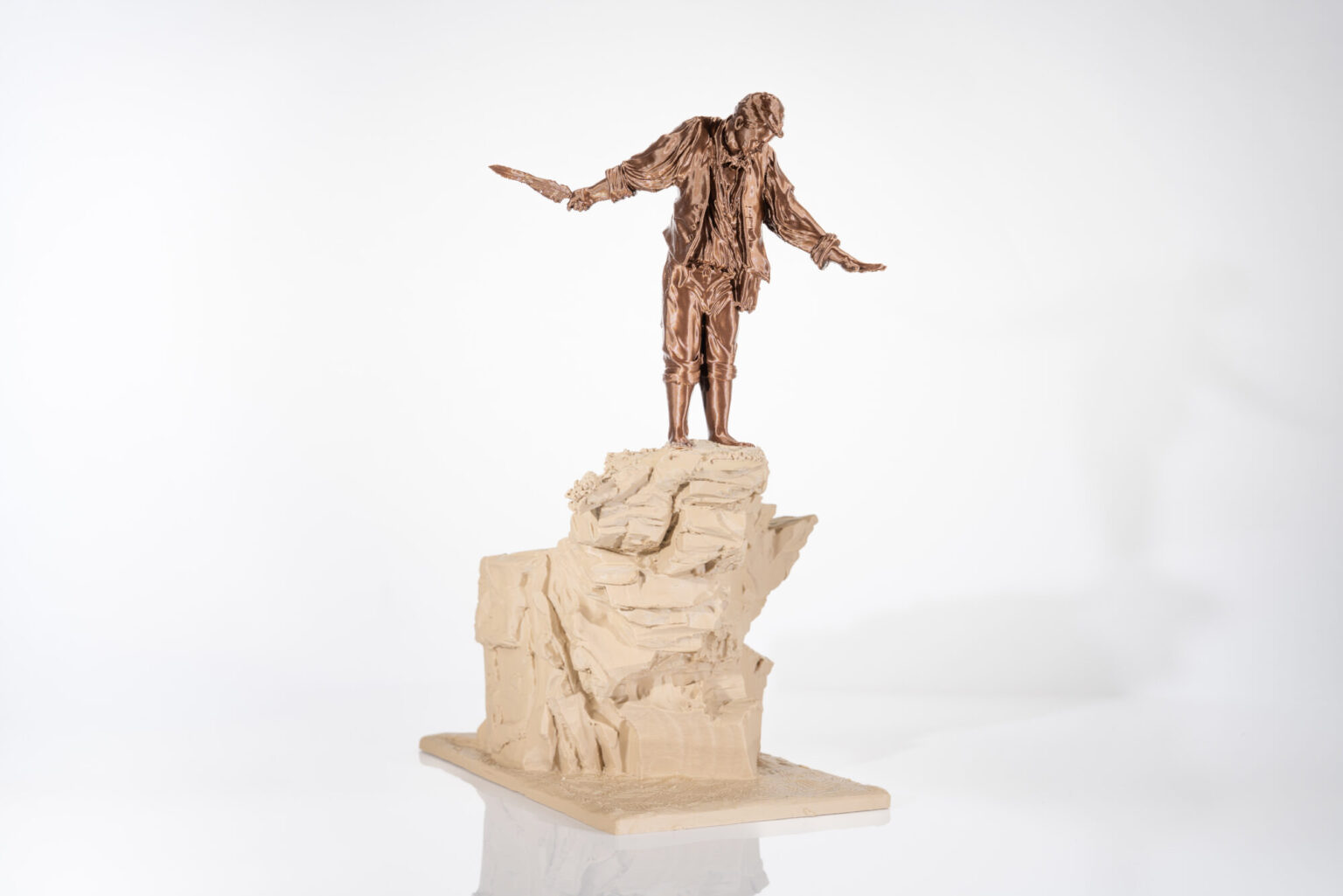 3D printed limited edition figure statue on display base