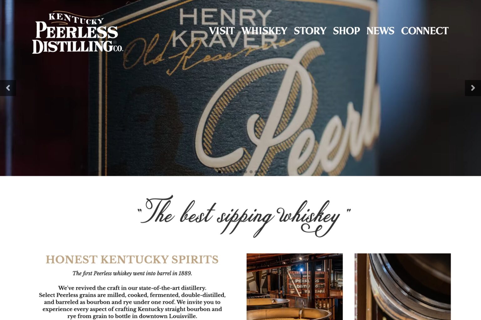 Kentucky Peerless Distilling Co. website