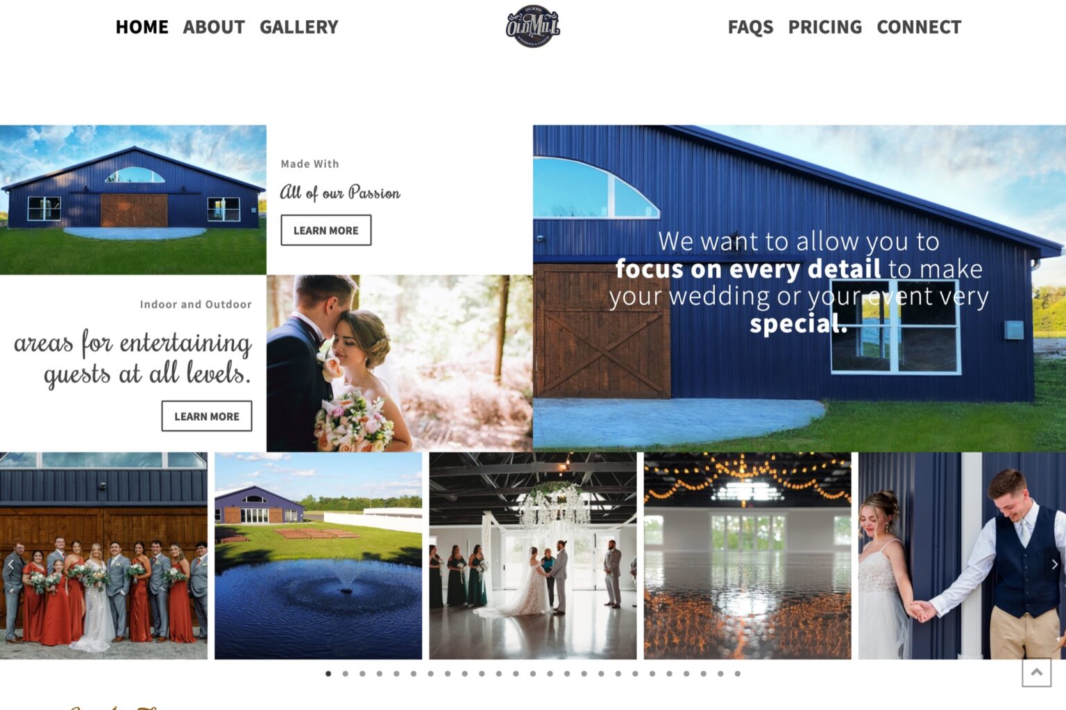 Old Mill Venue homepage