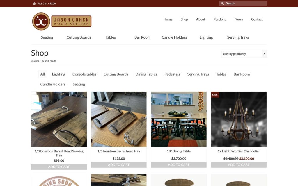 Exact capture of a Bourbon Barrel Artisan detail page at 1440 pixels.