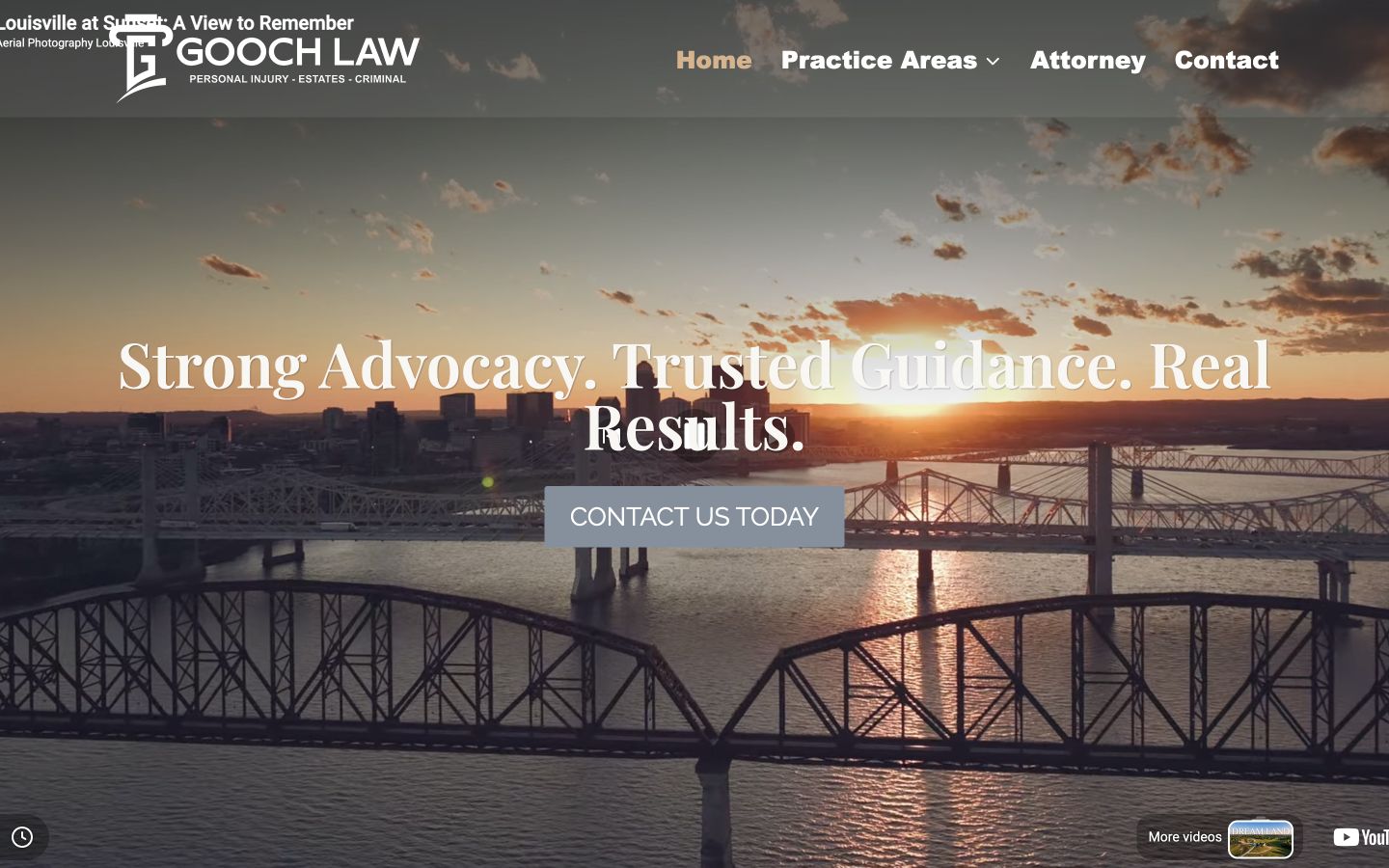 Exact capture of the Justin Gooch Law homepage at 1440 pixels.