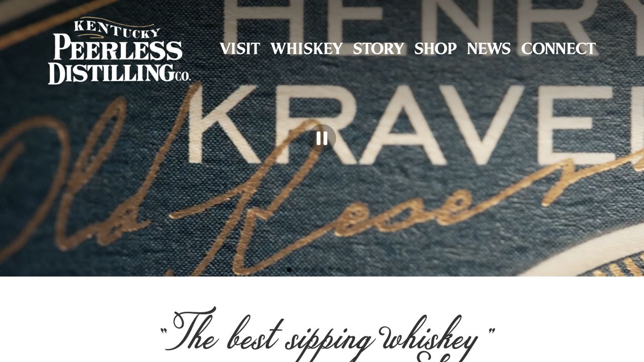 Exact capture of the Kentucky Peerless homepage at 1440 pixels.