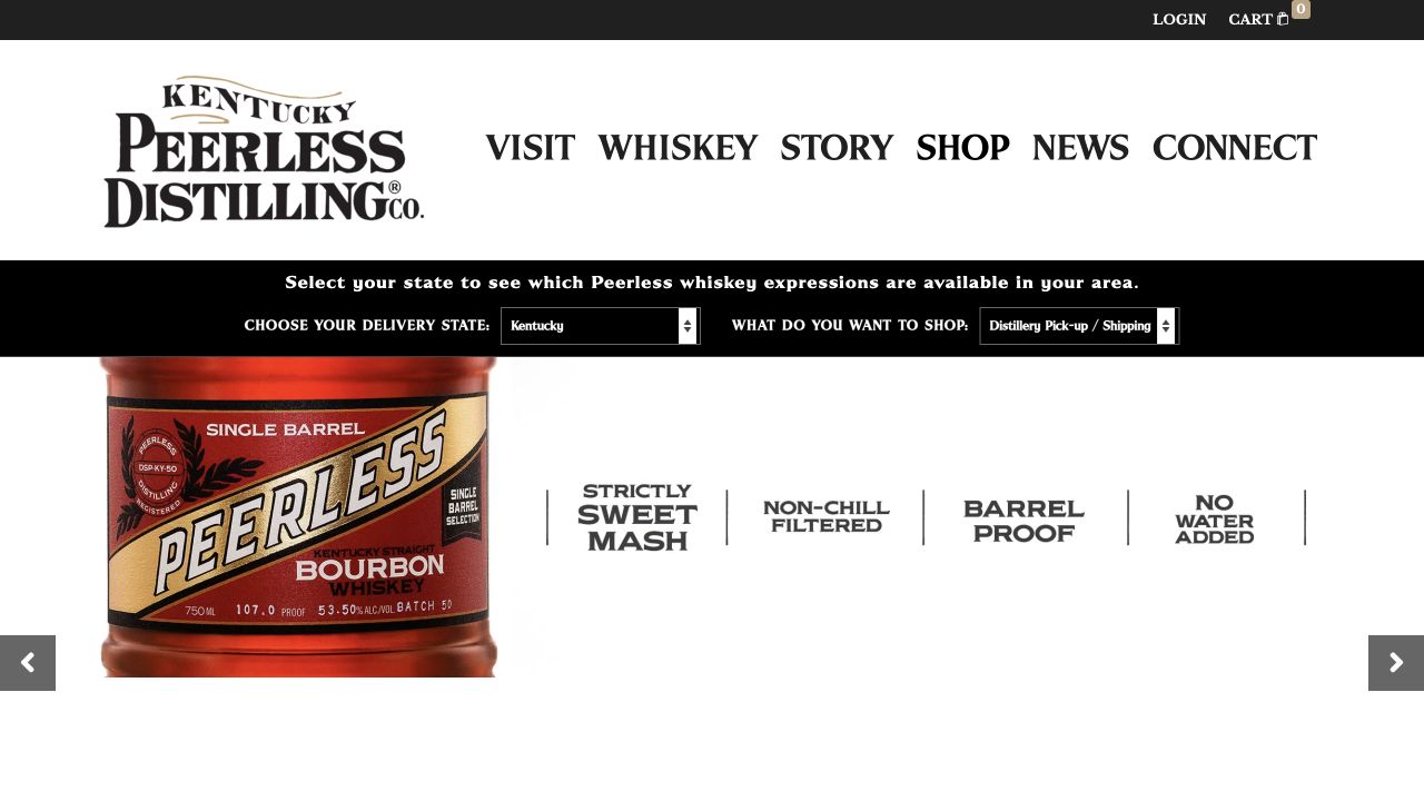 Exact capture of the Shop Peerless homepage at 1440 pixels.