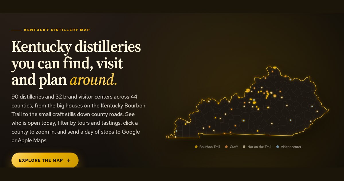 Kentucky Distillery Map preview