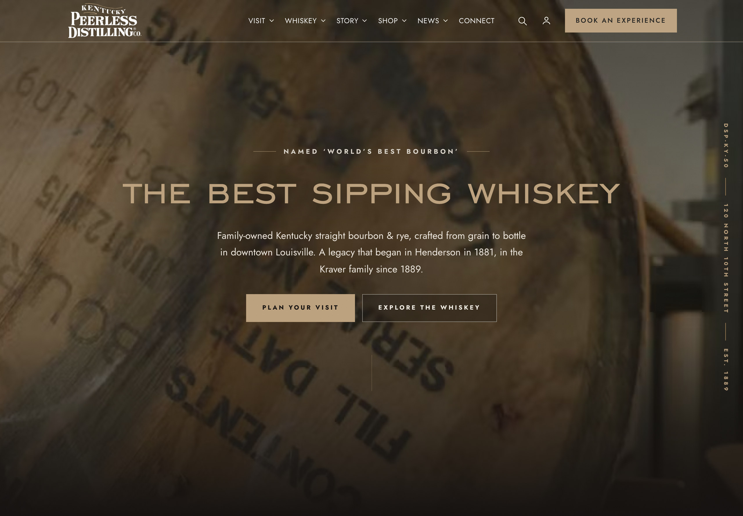 Kentucky Peerless website homepage after the 10-26-2026 rebuild