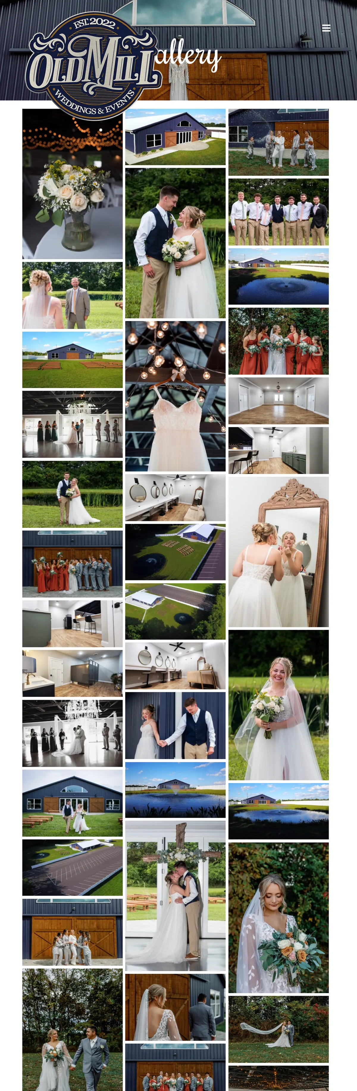 The Old Mill Venue: gallery website on a desk monitor