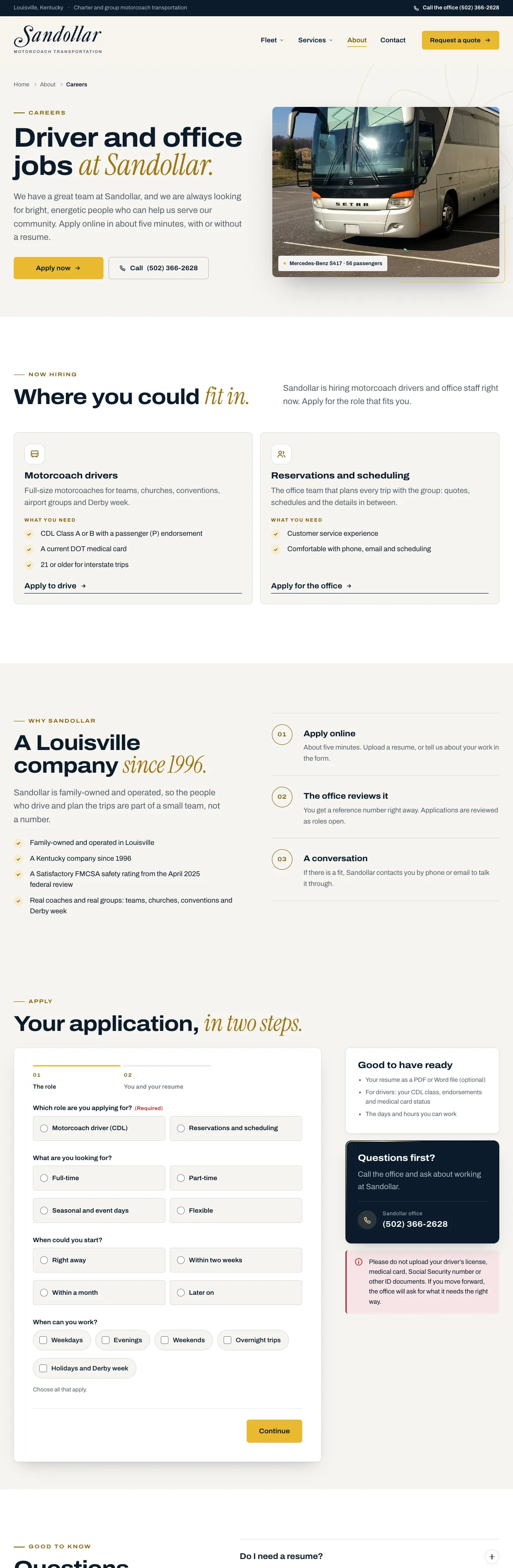 The Sandollar: careers website on a desk monitor
